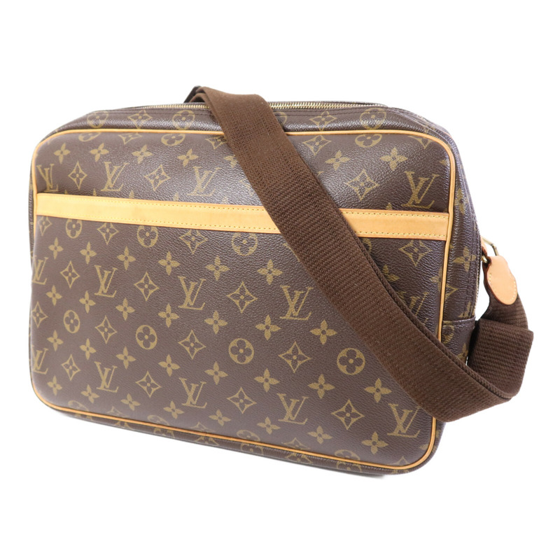 LOUIS VUITTON Monogram Reporter GM金扣肩背袋-2