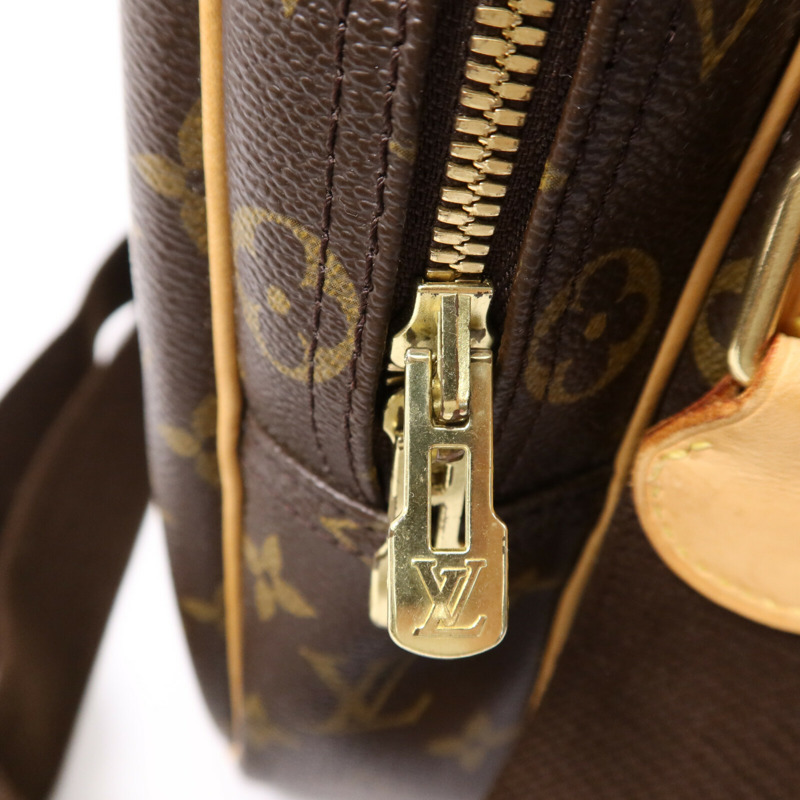 LOUIS VUITTON Monogram Reporter GM金扣肩背袋-7