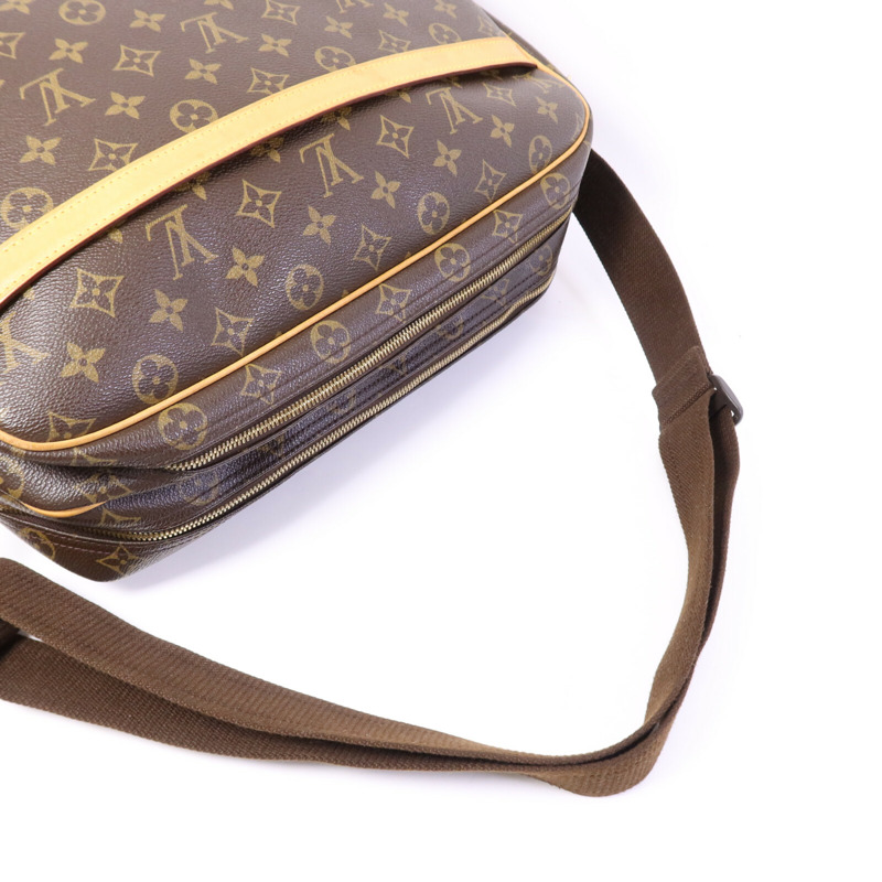 LOUIS VUITTON Monogram Reporter GM金扣肩背袋-9