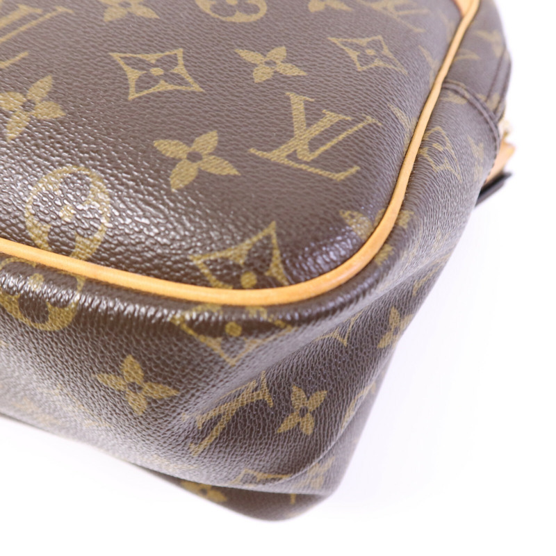 LOUIS VUITTON Monogram Reporter GM金扣肩背袋-11