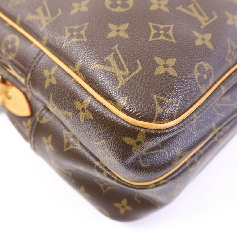LOUIS VUITTON Monogram Reporter GM金扣肩背袋-14
