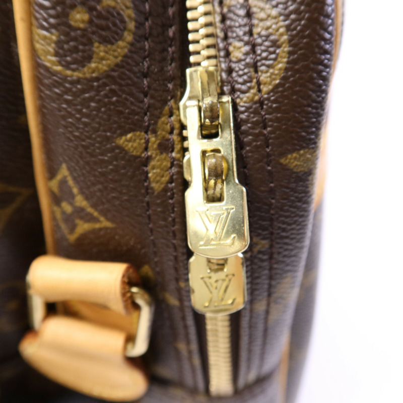 LOUIS VUITTON Monogram Reporter GM金扣肩背袋-15