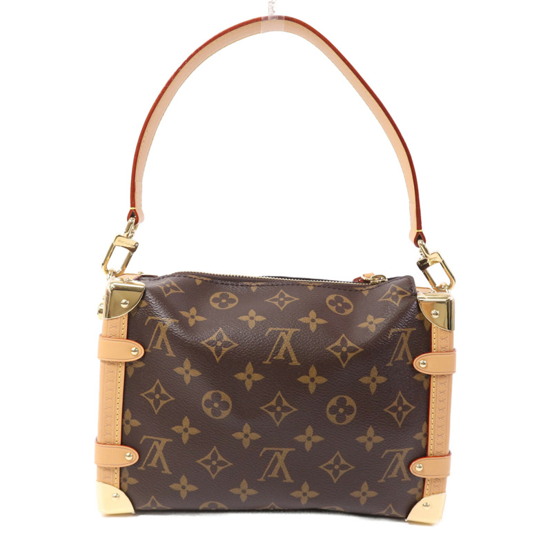 LOUIS VUITTON Monogram Side Trunk MM金扣手挽肩背兩用袋-1