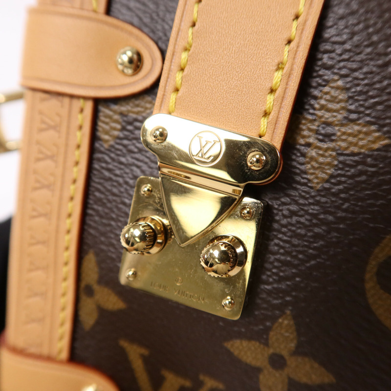 LOUIS VUITTON Monogram Side Trunk MM金扣手挽肩背兩用袋-6