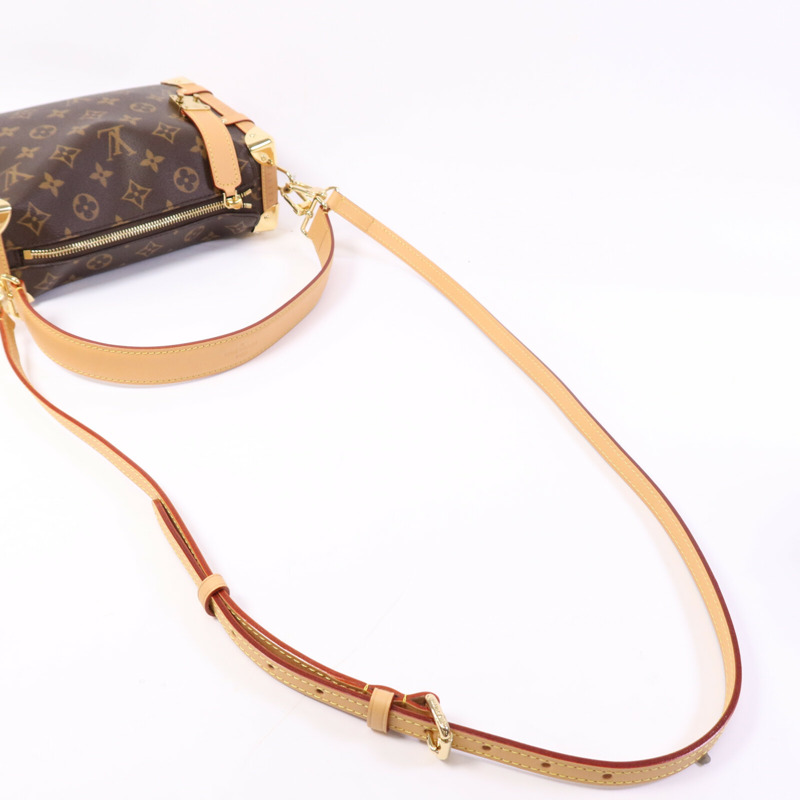 LOUIS VUITTON Monogram Side Trunk MM金扣手挽肩背兩用袋-8