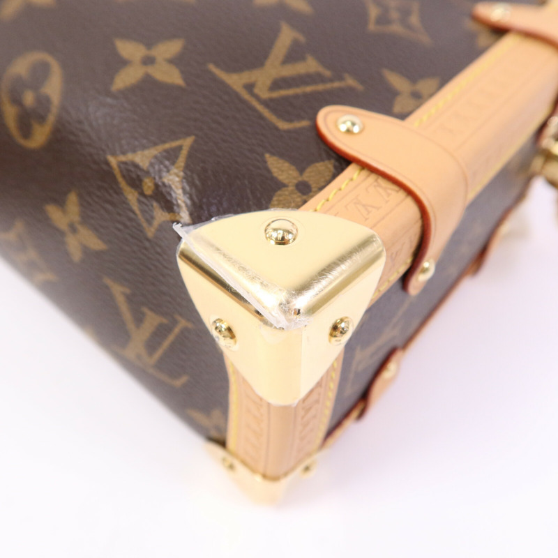 LOUIS VUITTON Monogram Side Trunk MM金扣手挽肩背兩用袋-10