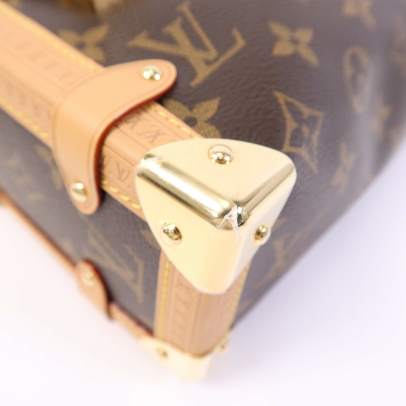 LOUIS VUITTON Monogram Side Trunk MM金扣手挽肩背兩用袋-11