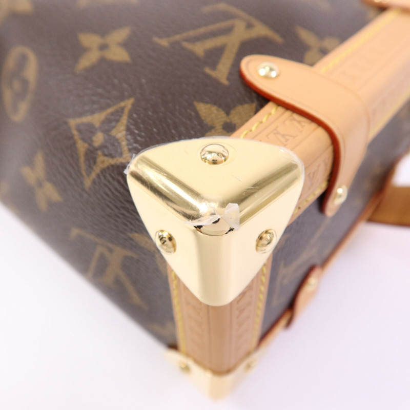 LOUIS VUITTON Monogram Side Trunk MM金扣手挽肩背兩用袋-12