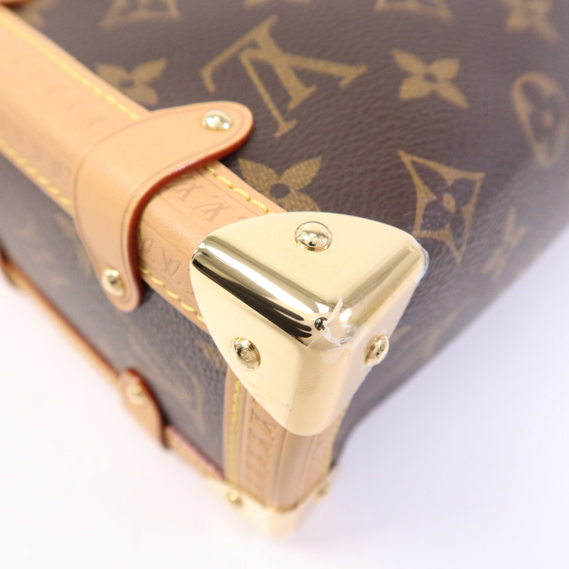 LOUIS VUITTON Monogram Side Trunk MM金扣手挽肩背兩用袋-13