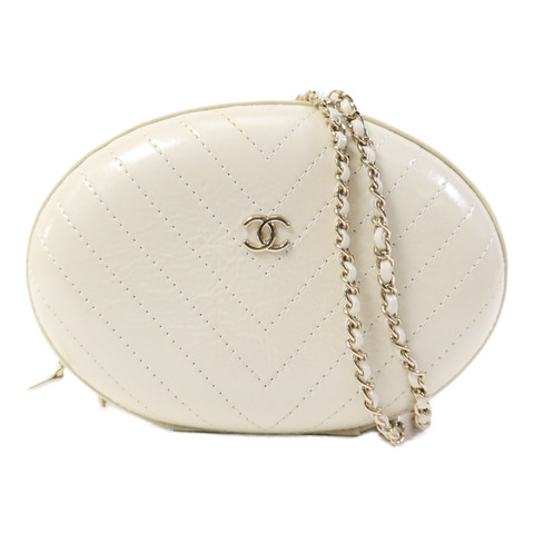 CHANEL 牛皮皮革La Pausa Evening Bag金扣鏈帶肩背袋