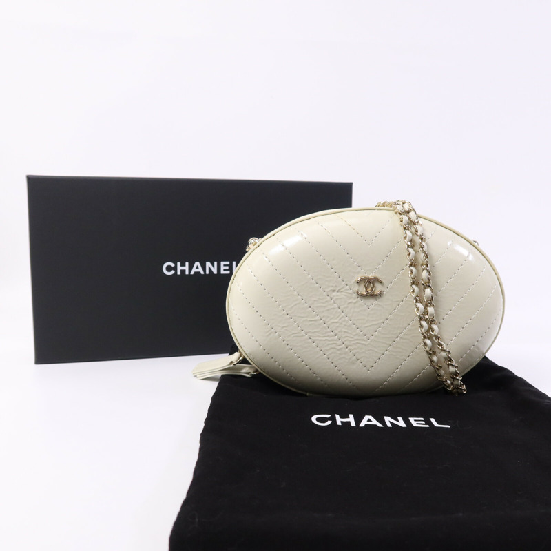 CHANEL 牛皮皮革La Pausa Evening Bag金扣鏈帶肩背袋-9