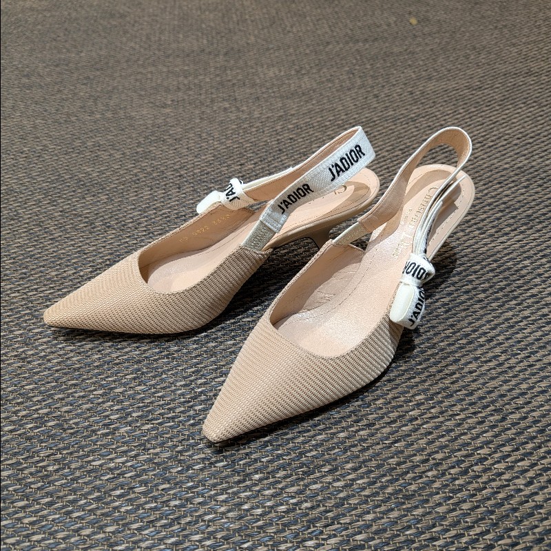 莉亞精品♡Dior 粉膚貓跟鞋 尺碼36.5 近新閒置-0