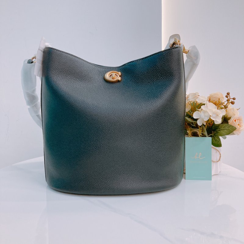 MS0651 Coach 蔻馳水桶兩用包包 Willow Calfskin Black-0