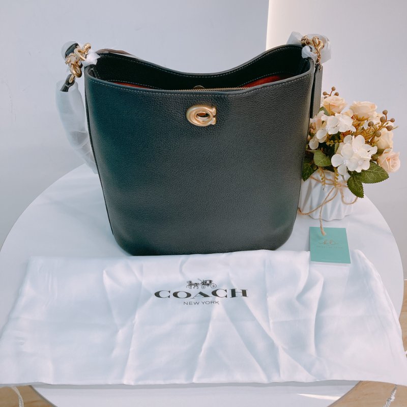 MS0651 Coach 蔻馳水桶兩用包包 Willow Calfskin Black-18