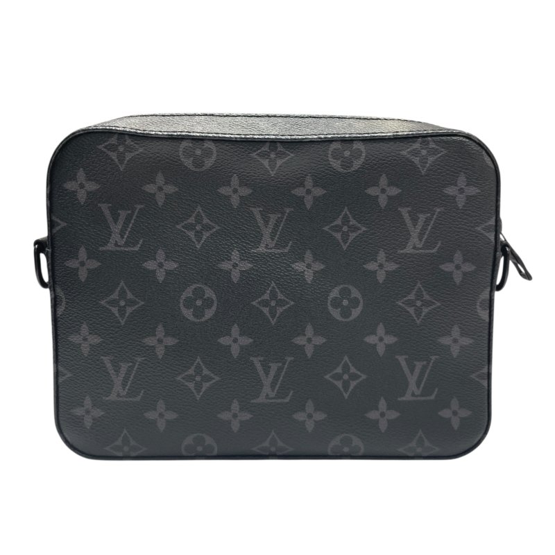 LOUIS VUITTON 路易威登 M45585 MONOGRAM ECLIPSE STEAMER MESSENGER 側背包 PVC帆布 老花 黑色-2