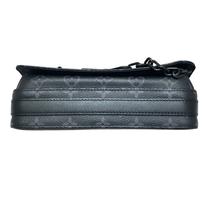 LOUIS VUITTON 路易威登 M45585 MONOGRAM ECLIPSE STEAMER MESSENGER 側背包 PVC帆布 老花 黑色-5