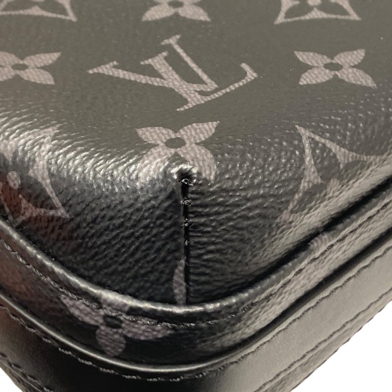 LOUIS VUITTON 路易威登 M45585 MONOGRAM ECLIPSE STEAMER MESSENGER 側背包 PVC帆布 老花 黑色-7