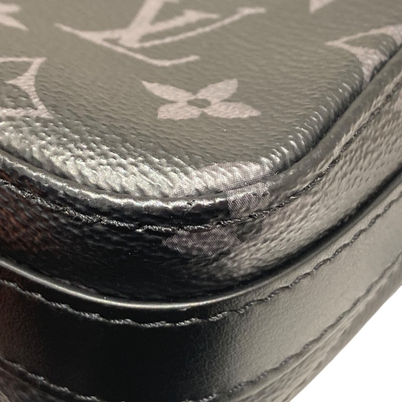 LOUIS VUITTON 路易威登 M45585 MONOGRAM ECLIPSE STEAMER MESSENGER 側背包 PVC帆布 老花 黑色-8