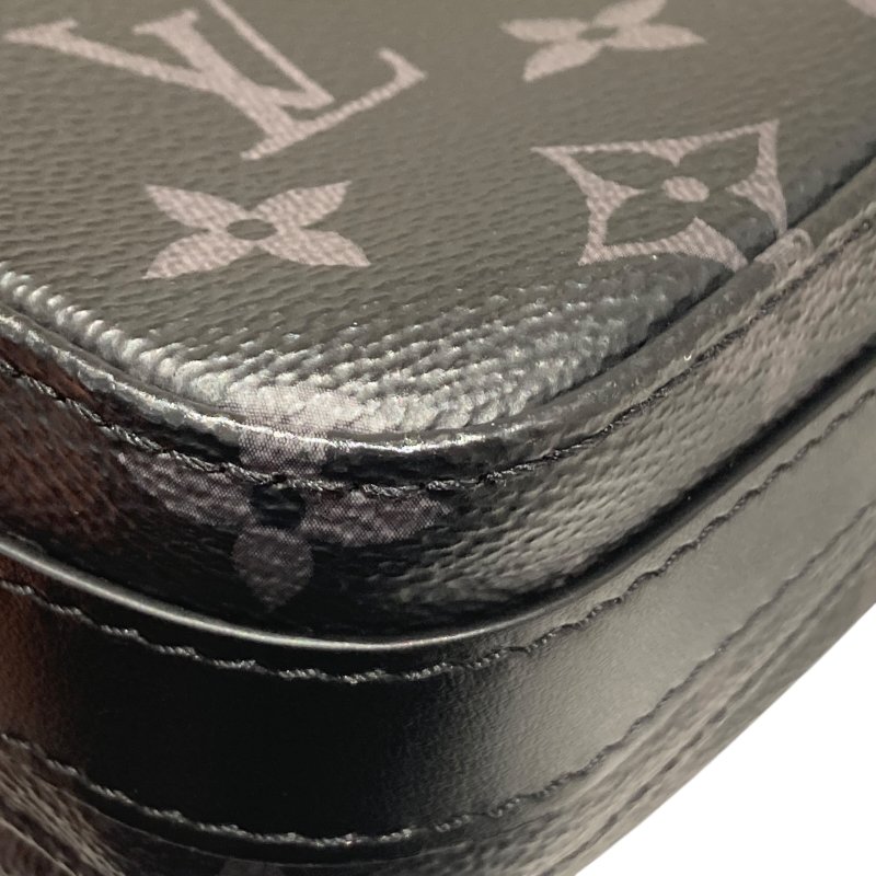 LOUIS VUITTON 路易威登 M45585 MONOGRAM ECLIPSE STEAMER MESSENGER 側背包 PVC帆布 老花 黑色-9