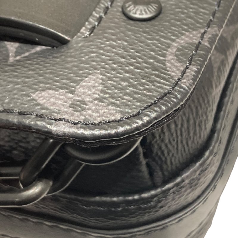 LOUIS VUITTON 路易威登 M45585 MONOGRAM ECLIPSE STEAMER MESSENGER 側背包 PVC帆布 老花 黑色-10