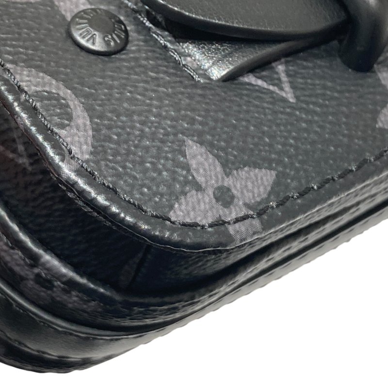 LOUIS VUITTON 路易威登 M45585 MONOGRAM ECLIPSE STEAMER MESSENGER 側背包 PVC帆布 老花 黑色-11