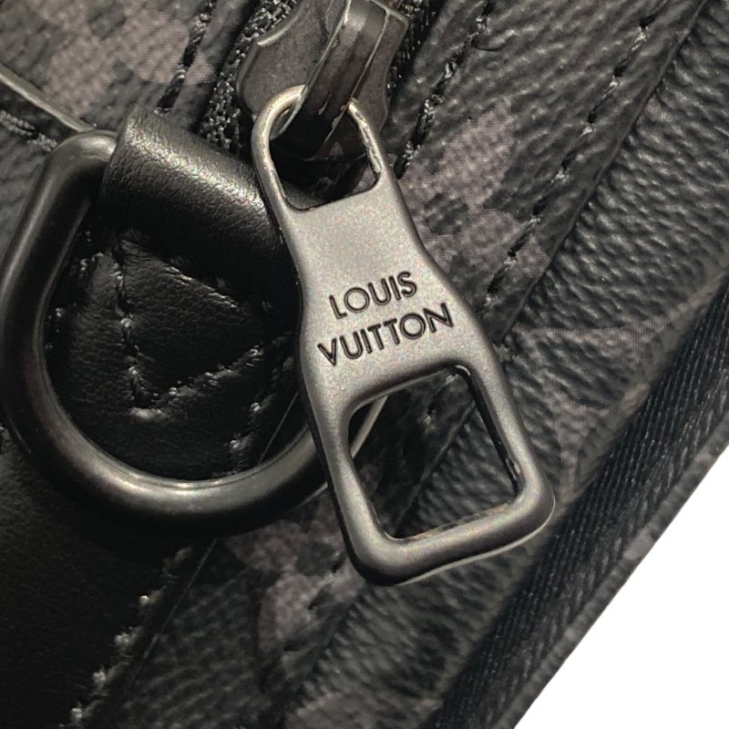 LOUIS VUITTON 路易威登 M45585 MONOGRAM ECLIPSE STEAMER MESSENGER 側背包 PVC帆布 老花 黑色-20