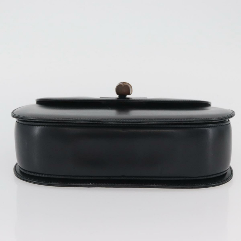 【日本直送】GUCCI 竹節手提包 皮革 黑色 金色 000 1781 0633 正品 BAZ077A-5