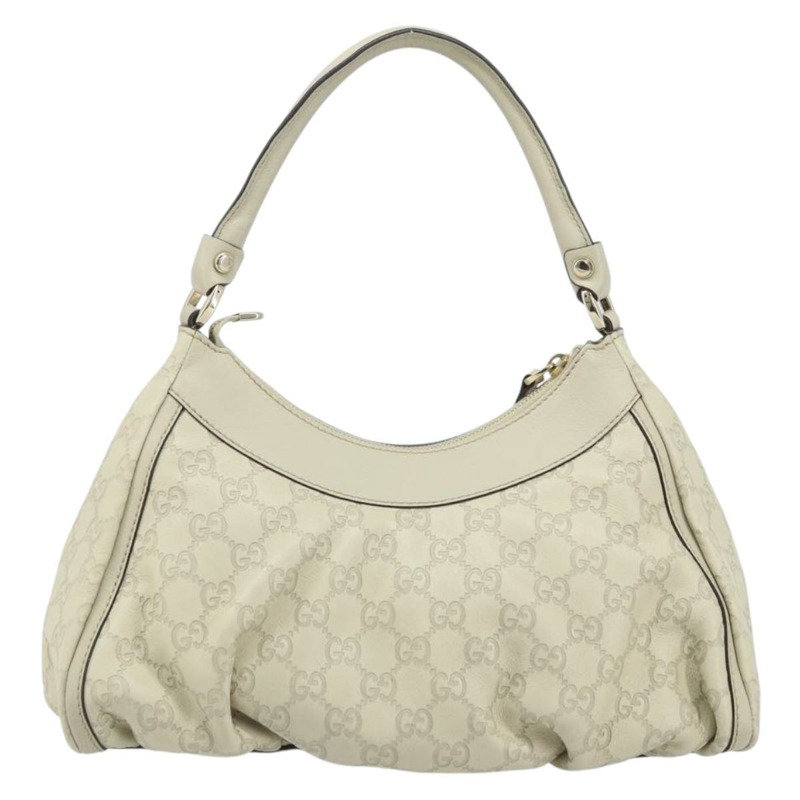 【日本直送】GUCCI GG帆布 Guccissima Abbey 手提包 皮革 象牙色 金色 190525 正品 BAZ023A-1