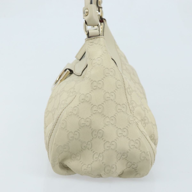 【日本直送】GUCCI GG帆布 Guccissima Abbey 手提包 皮革 象牙色 金色 190525 正品 BAZ023A-2