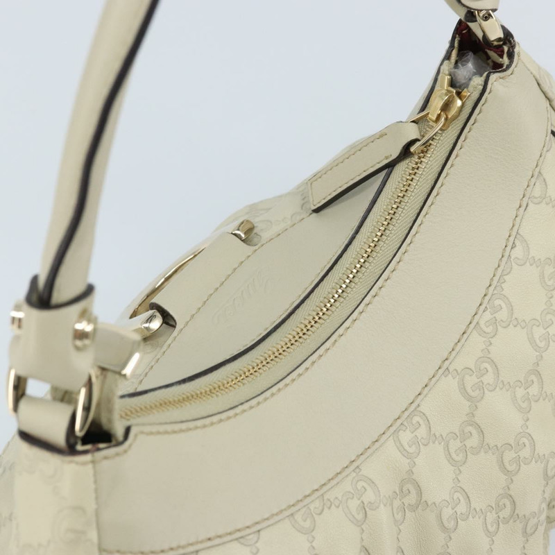 【日本直送】GUCCI GG帆布 Guccissima Abbey 手提包 皮革 象牙色 金色 190525 正品 BAZ023A-5