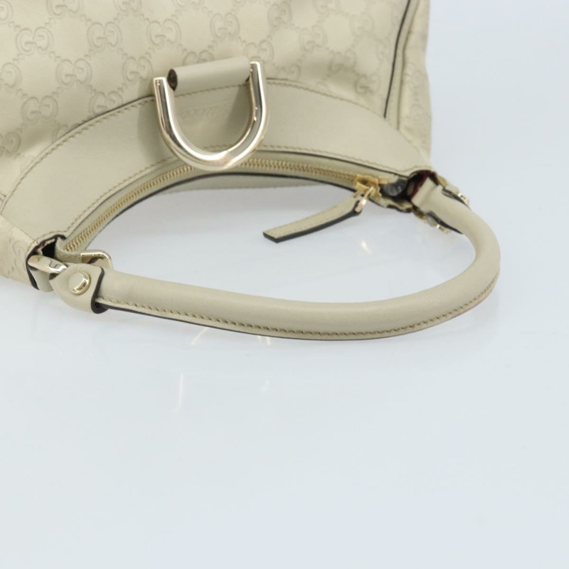 【日本直送】GUCCI GG帆布 Guccissima Abbey 手提包 皮革 象牙色 金色 190525 正品 BAZ023A-6