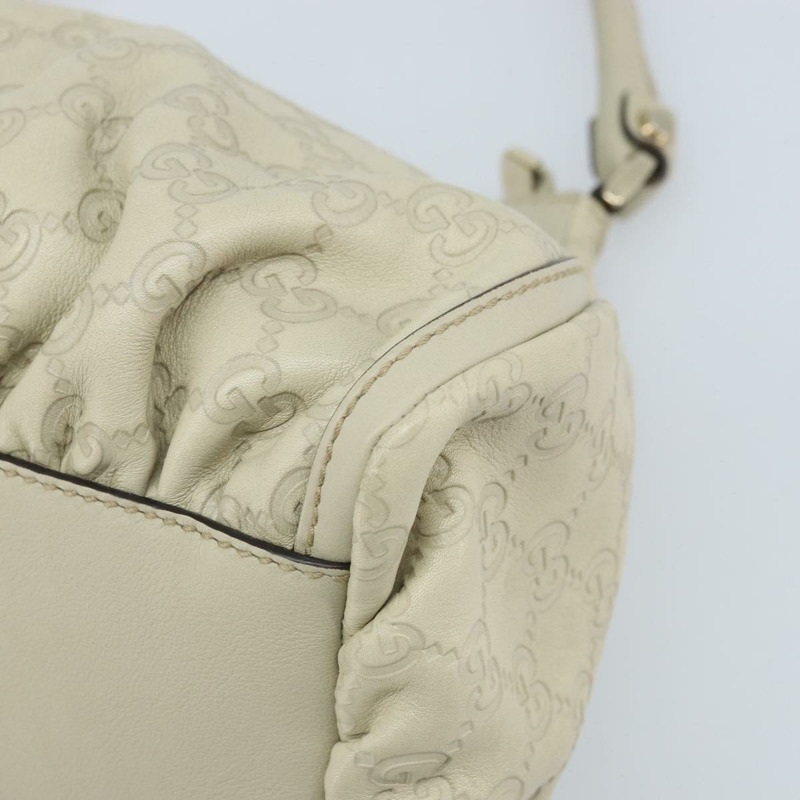 【日本直送】GUCCI GG帆布 Guccissima Abbey 手提包 皮革 象牙色 金色 190525 正品 BAZ023A-8