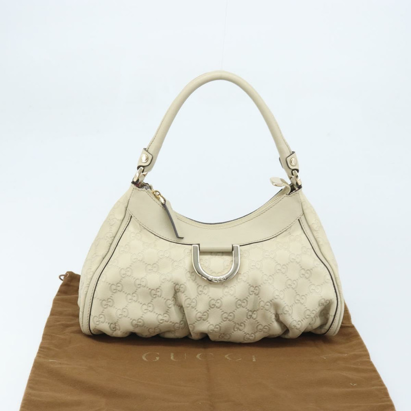 【日本直送】GUCCI GG帆布 Guccissima Abbey 手提包 皮革 象牙色 金色 190525 正品 BAZ023A-11