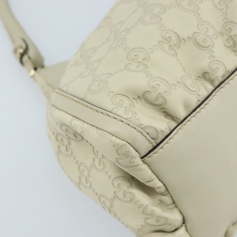 【日本直送】GUCCI GG帆布 Guccissima Abbey 手提包 皮革 象牙色 金色 190525 正品 BAZ023A-13