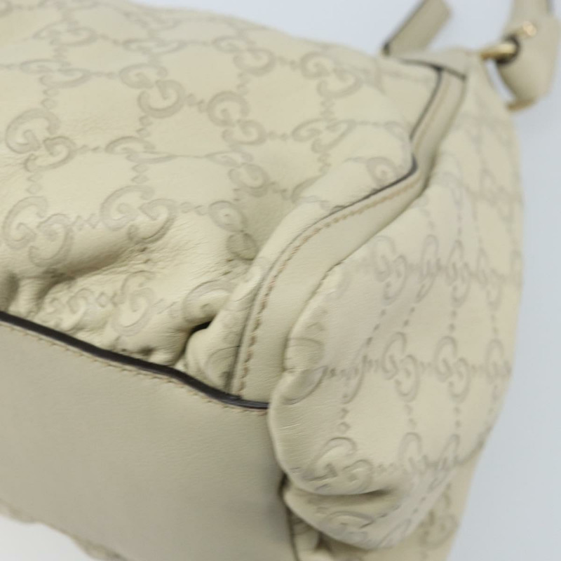 【日本直送】GUCCI GG帆布 Guccissima Abbey 手提包 皮革 象牙色 金色 190525 正品 BAZ023A-14