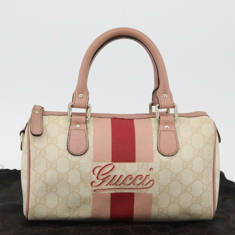 【日本直送】GUCCI GG Supreme Sherry Line 手提包 PVC 象牙金 190257 正品 BAZ055A-11
