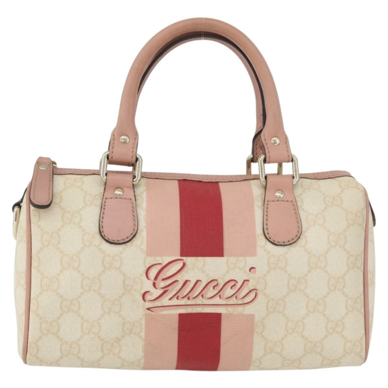 【日本直送】GUCCI GG Supreme Sherry Line 手提包 PVC 象牙金 190257 正品 BAZ055A-12