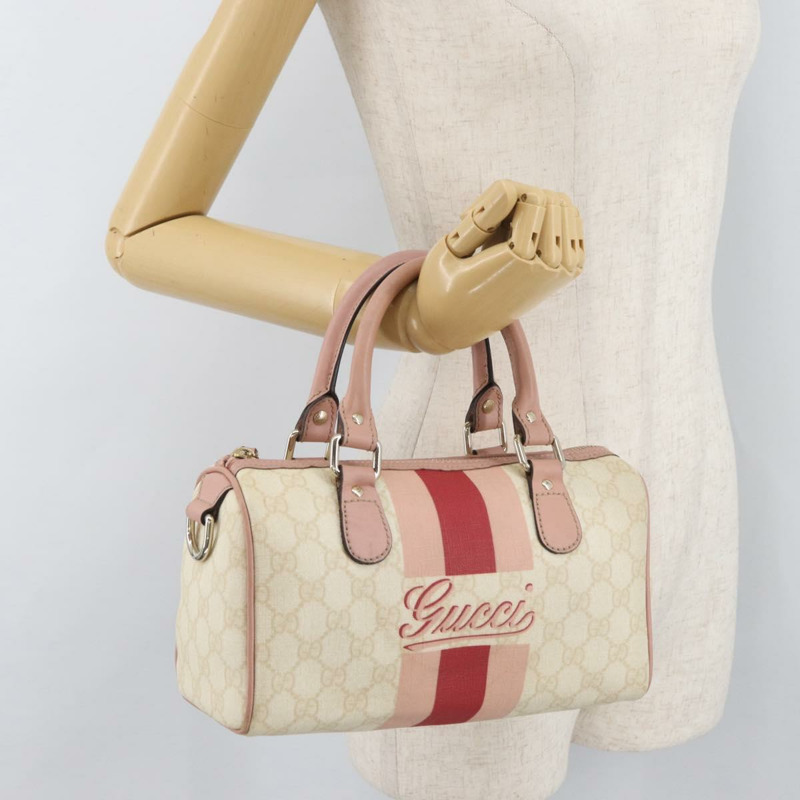 【日本直送】GUCCI GG Supreme Sherry Line 手提包 PVC 象牙金 190257 正品 BAZ055A-21