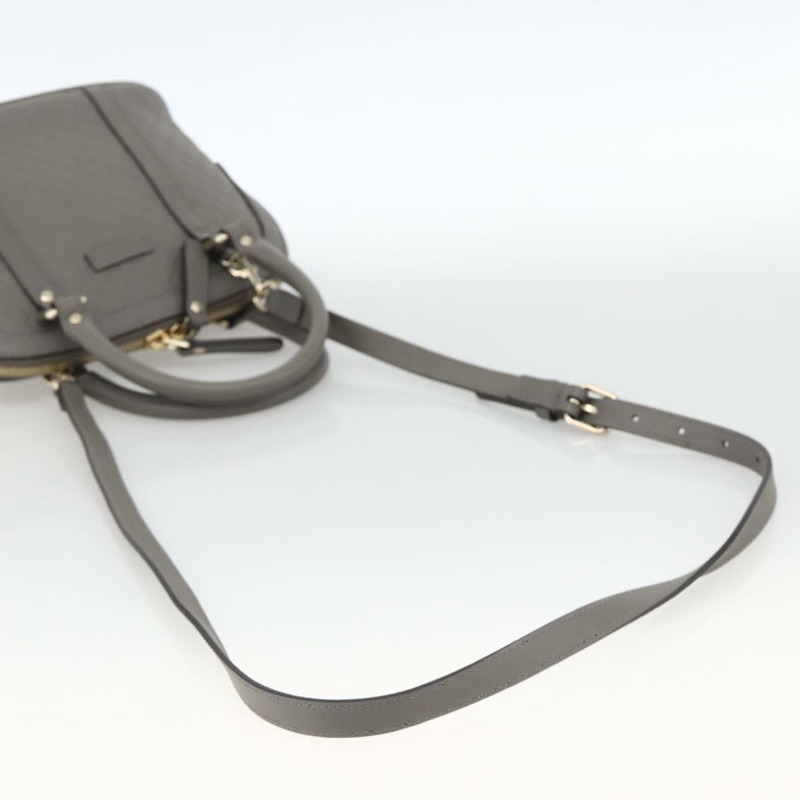 【日本直送】GUCCI Micro GG 帆布 Guccissima 手袋 皮革 暢貨中心 灰色 449654 正品 174361A-7