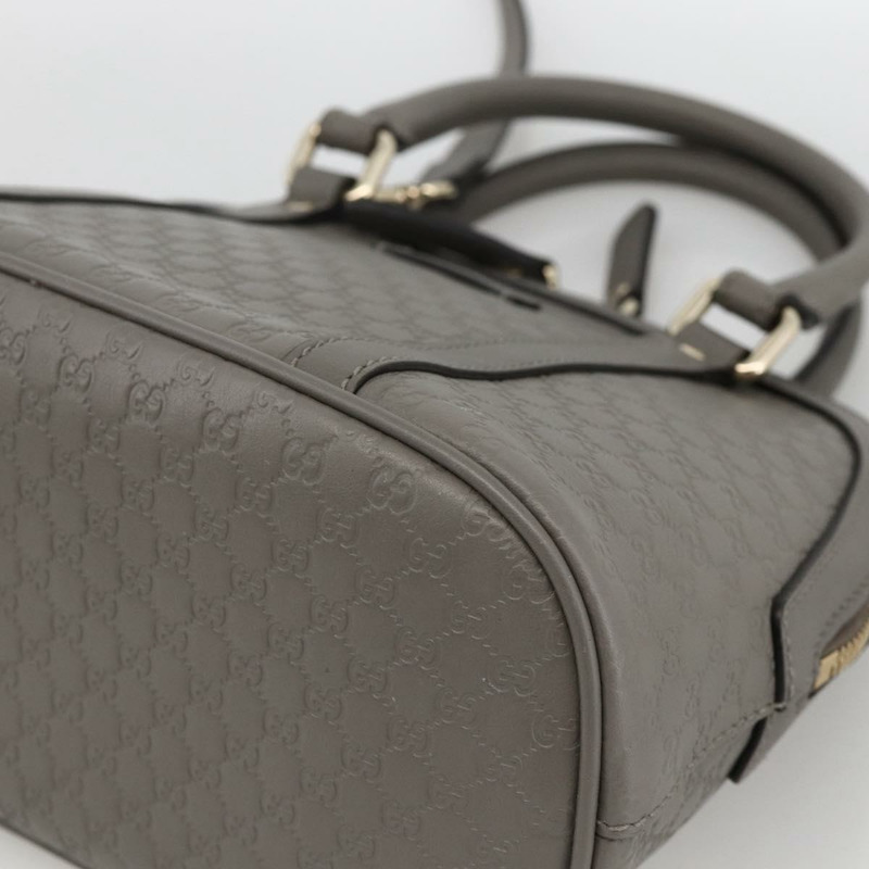 【日本直送】GUCCI Micro GG 帆布 Guccissima 手袋 皮革 暢貨中心 灰色 449654 正品 174361A-8