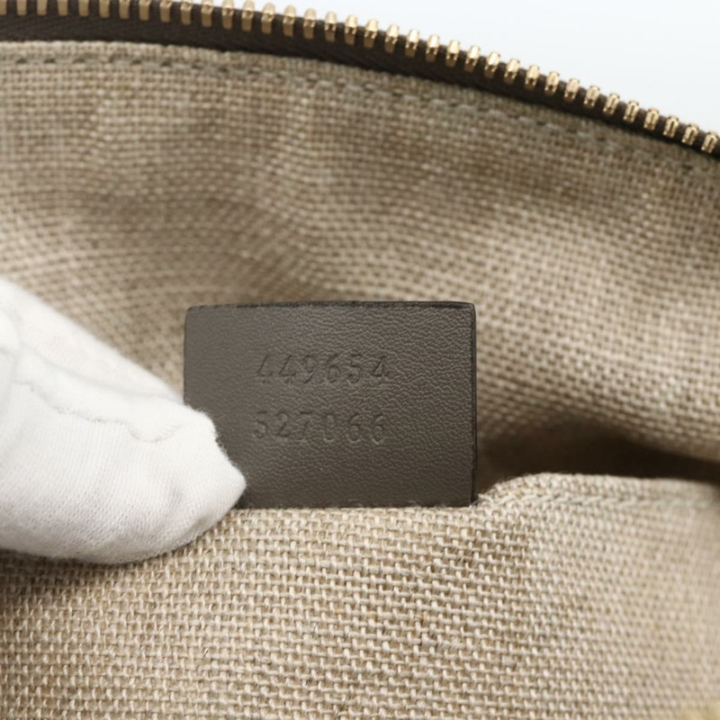 【日本直送】GUCCI Micro GG 帆布 Guccissima 手袋 皮革 暢貨中心 灰色 449654 正品 174361A-10