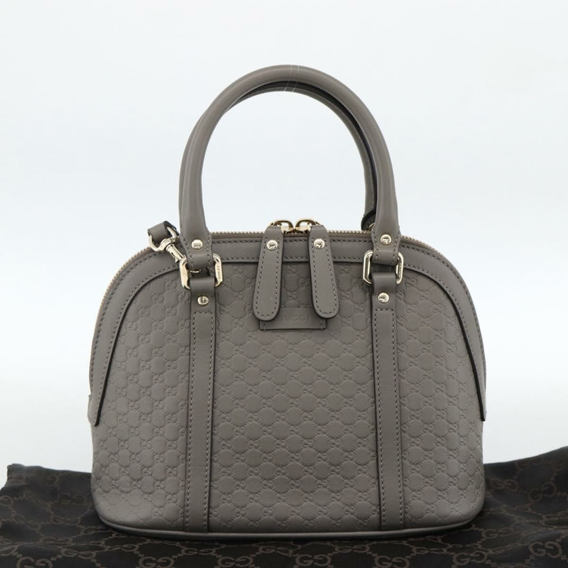 【日本直送】GUCCI Micro GG 帆布 Guccissima 手袋 皮革 暢貨中心 灰色 449654 正品 174361A-11