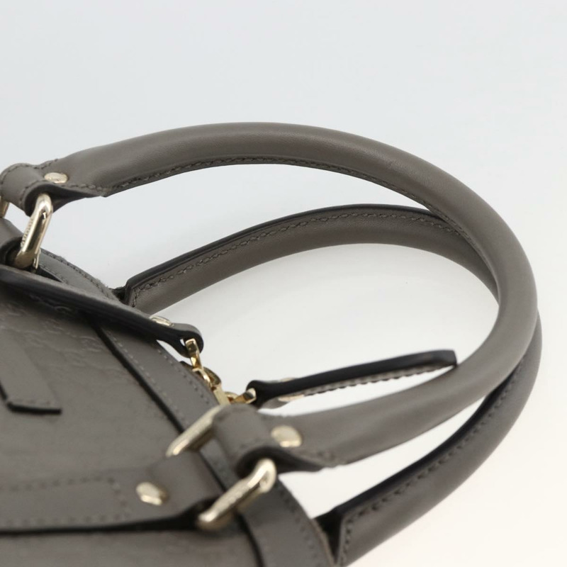 【日本直送】GUCCI Micro GG 帆布 Guccissima 手袋 皮革 暢貨中心 灰色 449654 正品 174361A-13