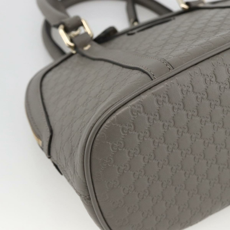 【日本直送】GUCCI Micro GG 帆布 Guccissima 手袋 皮革 暢貨中心 灰色 449654 正品 174361A-15