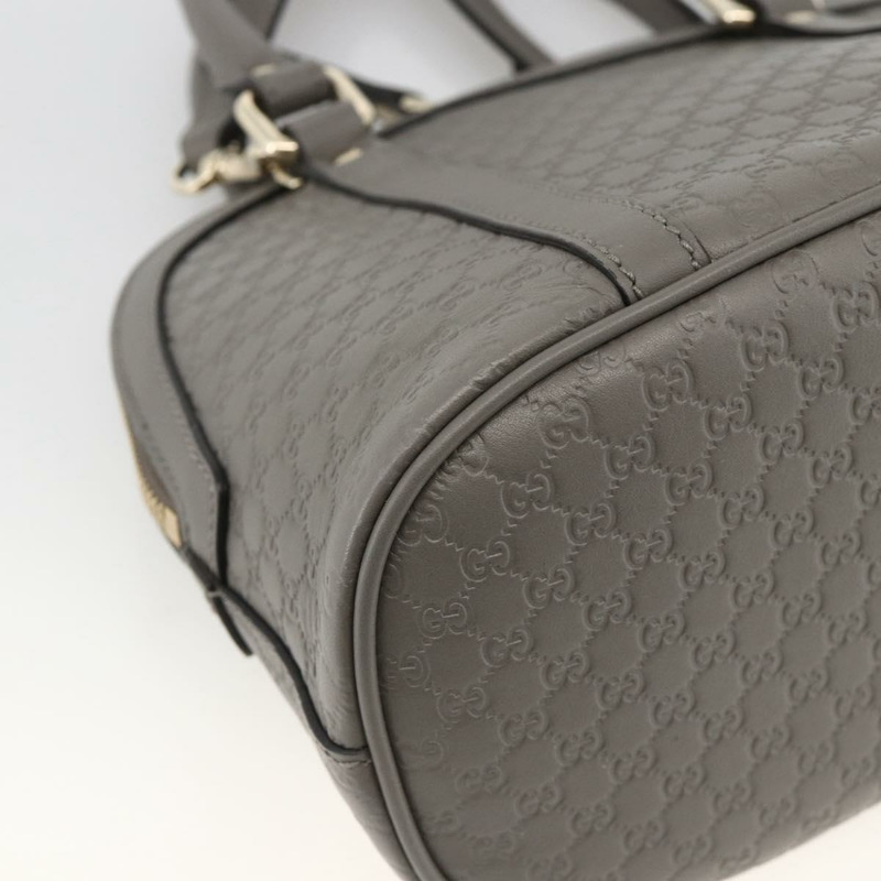 【日本直送】GUCCI Micro GG 帆布 Guccissima 手袋 皮革 暢貨中心 灰色 449654 正品 174361A-17