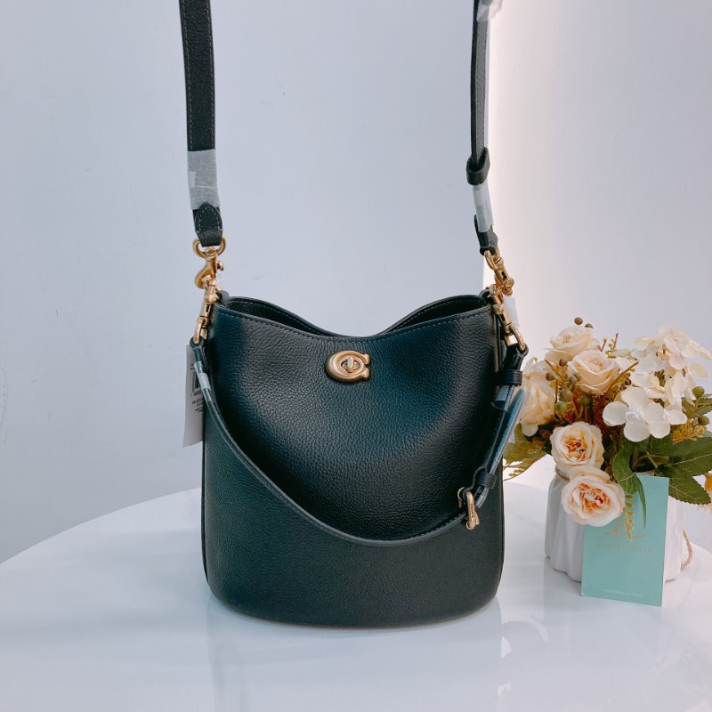 MS0653 Coach 蔻馳小號水桶兩用包包 Willow 19 Calfskin Black-3