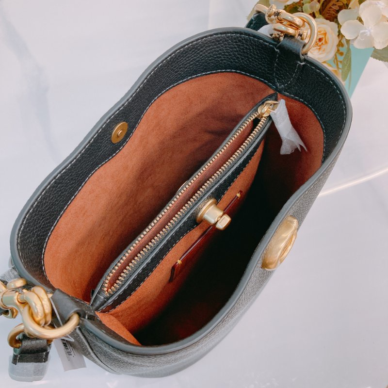 MS0653 Coach 蔻馳小號水桶兩用包包 Willow 19 Calfskin Black-14