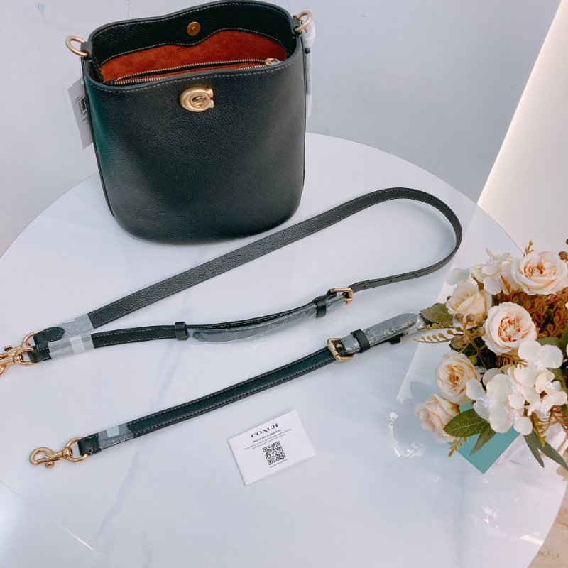 MS0653 Coach 蔻馳小號水桶兩用包包 Willow 19 Calfskin Black-17