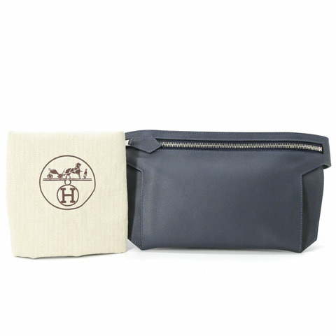 愛馬仕 Ultra Pla 24 Cross Evercolor 斜背包，海軍藍，Z 字印記