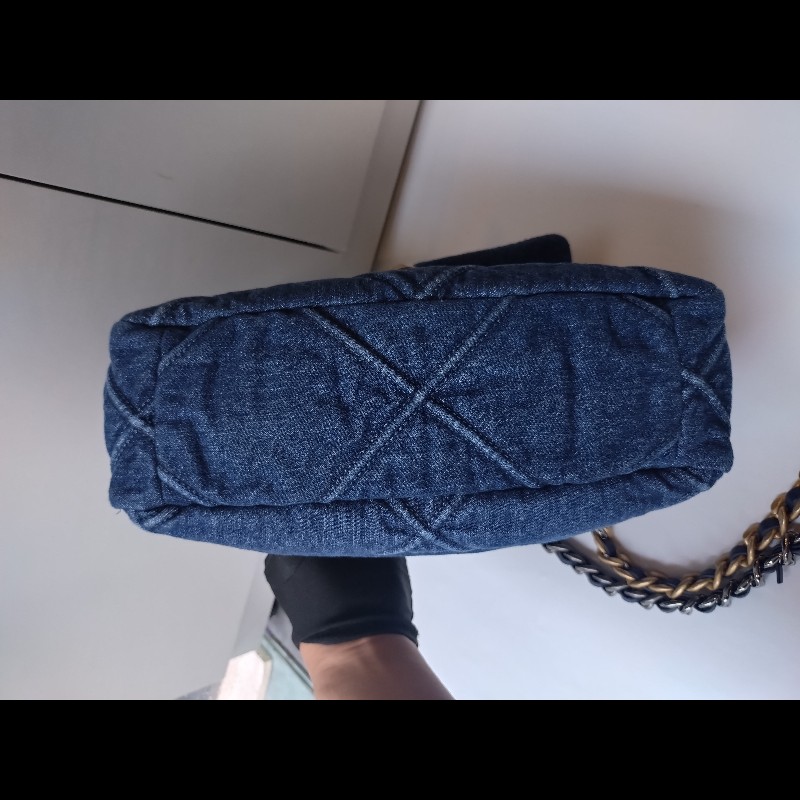 Chanel 鍊帶藍色丹寧布19包 26-6